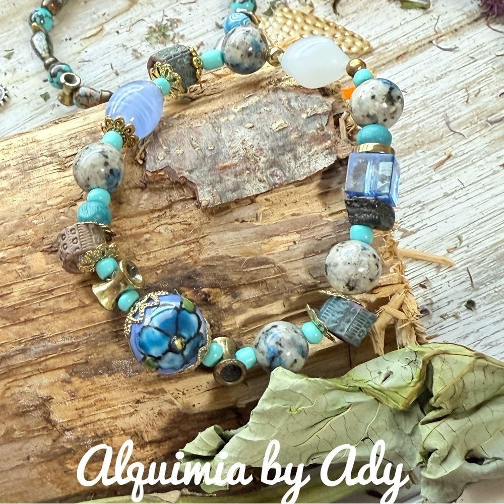 Alquimia Blue and Gold Bracelet